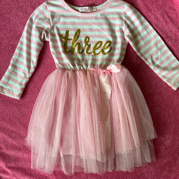 open lace back dress Amazon.com: Luke and Lulu Young Wild and Three 3rd Birthday Outfit for  Girls - Headband Set